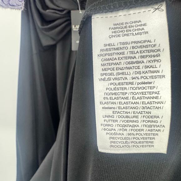 Lauren Ralph Lauren Chain Strap Twisted Jersey Gown Sleeveless Black Size 12 NWT - Picture 11 of 14